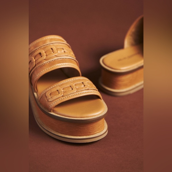 NIB KELSI DAGGER Brooklyn Drift Slide Sandals in Tan - Picture 2 of 10